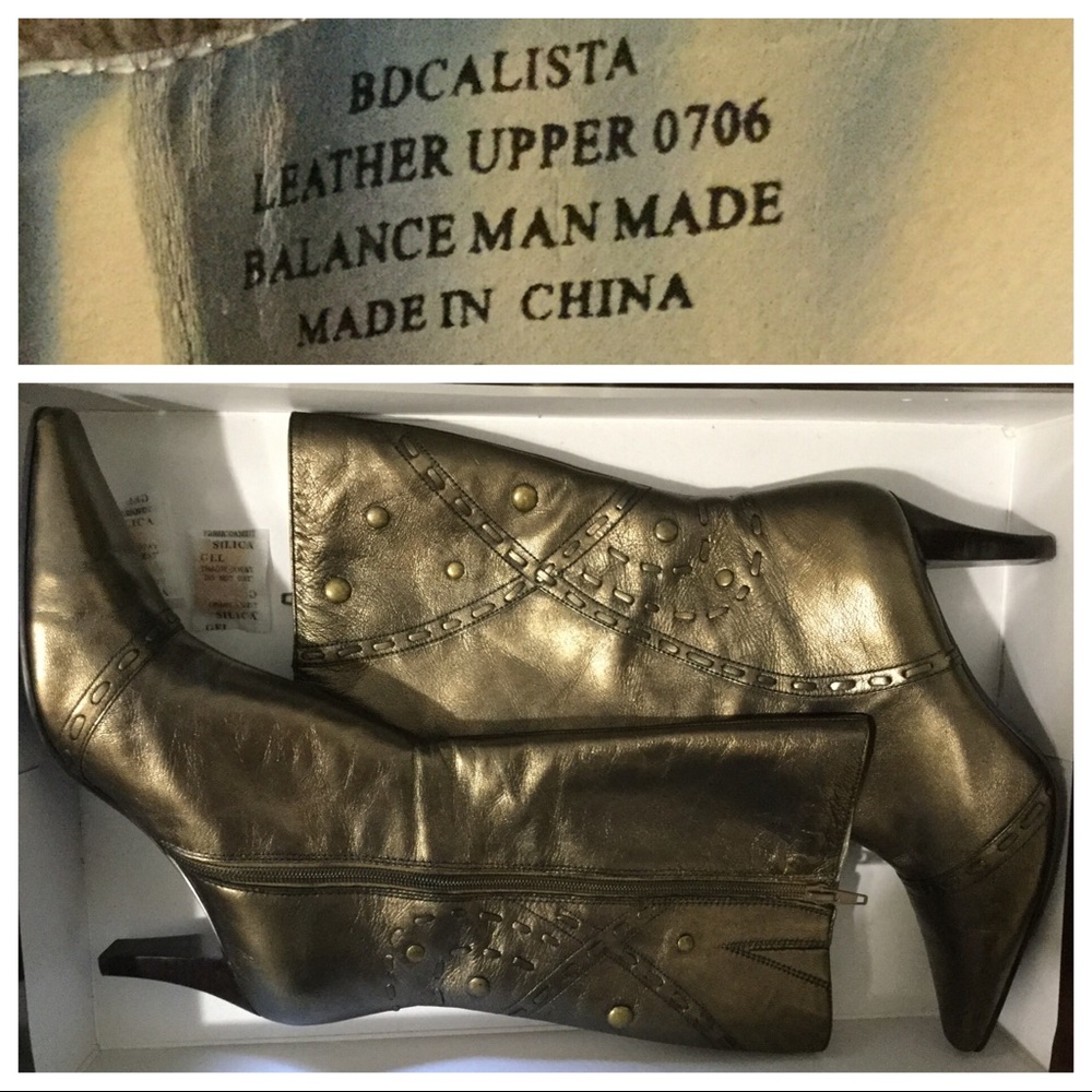 BANDOLINO Calista Mid-calf Leather Boot Bronze 8.5 - Picture 8 of 8